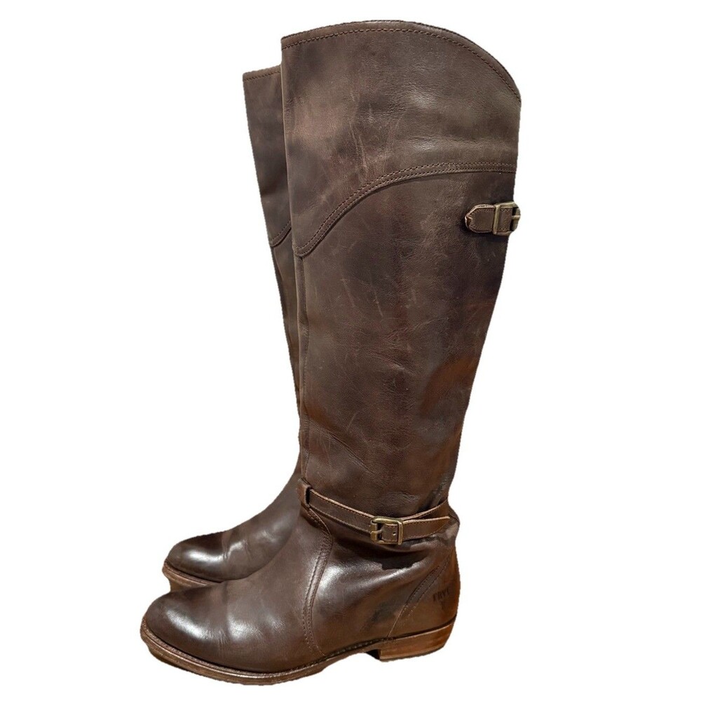 FRYE Goodyear Welt Leather Riding Boots Knee-High 77561 E-09